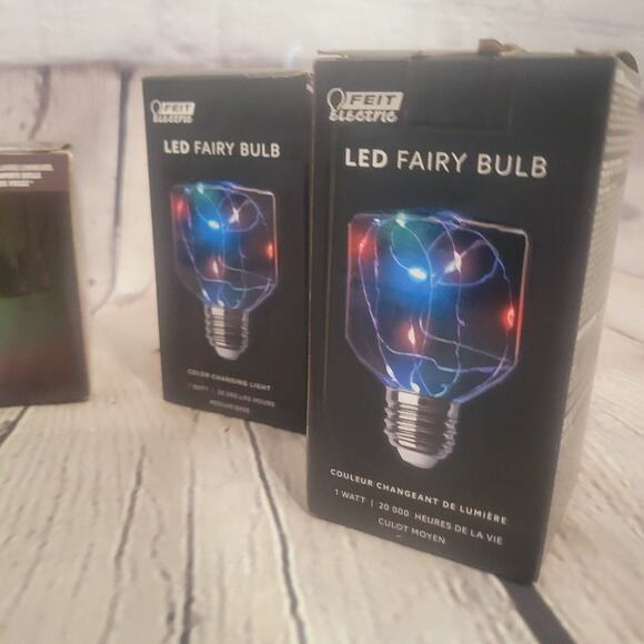 Feit Electric Indoor/Outdoor 10' 5 Socket String Light & 4 LED Fairy Bulbs NEW - Picture 4 of 10